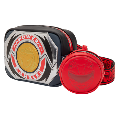 Pre-Order: Power Rangers - Red Ranger Crossbody 5" Faux Leather Sling Bag with Coin Bag