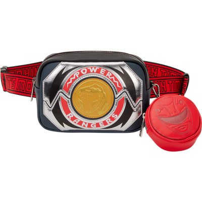 Pre-Order: Power Rangers - Red Ranger Crossbody 5" Faux Leather Sling Bag with Coin Bag