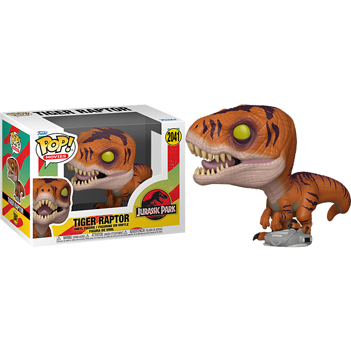 Pre-Order: The Lost World: Jurassic Park - Tiger Raptor Pop! Vinyl Figure