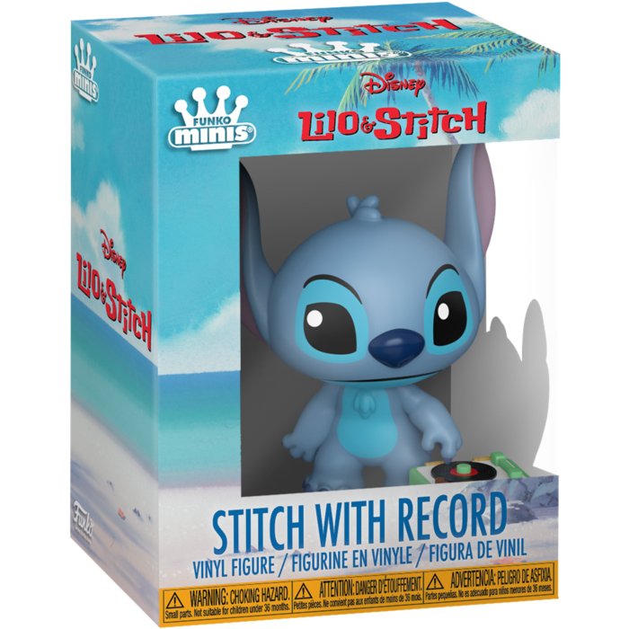 Pre-Order: Lilo &amp; Stitch - Stitch Funko Minis 3" Vinyl Figure- Stitch with Record Player