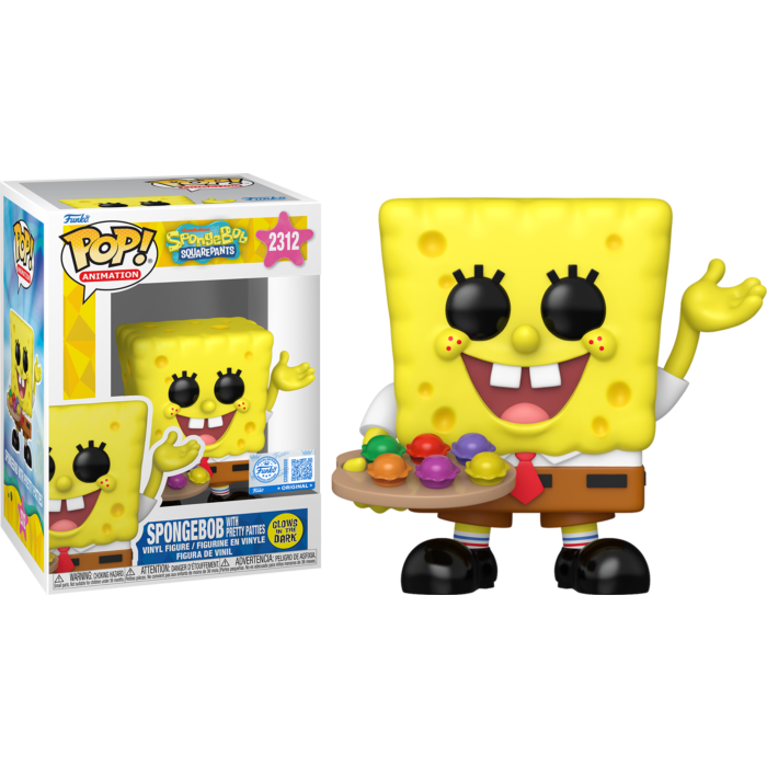 SpongeBob SquarePants - SpongeBob with Pretty Patties Glow-in-the-Dark Pop! Vinyl Figure