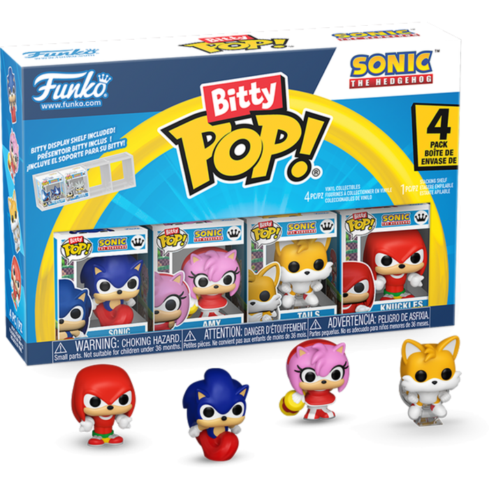 Pre-Order: Sonic the Hedgehog - Sonic, Amy, Tails &amp; Knuckles Bitty Pop! Vinyl Figure 4-Pack