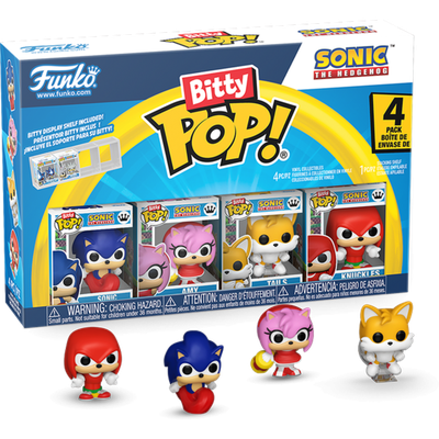Pre-Order: Sonic the Hedgehog - Sonic, Amy, Tails &amp; Knuckles Bitty Pop! Vinyl Figure 4-Pack