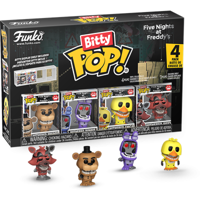 Pre-Order: Five Nights at Freddy's - Withered Bonnie, Withered Freddy, Withered Chica &amp; Withered Foxy Pop! Vinyl Figure 4-Pack
