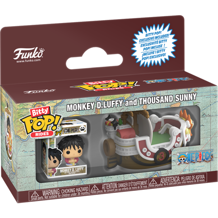 Pre-Order: One Piece - Monkey D. Luffy and Thousand Sunny Bitty Pop! Rides Vinyl Figure