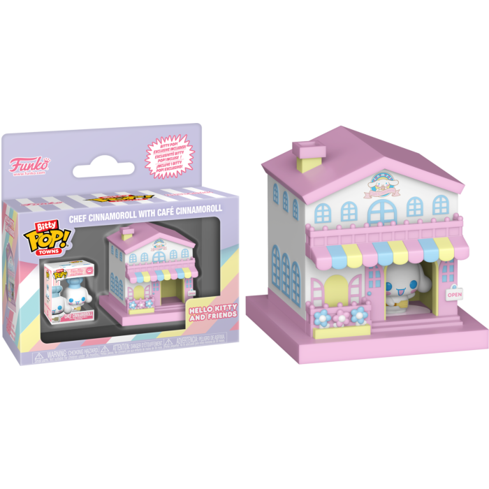 Pre-Order: Hello Kitty and Friends - Chef Cinnamoroll with Café Cinnamoroll Bitty Pop! Town Vinyl Figure