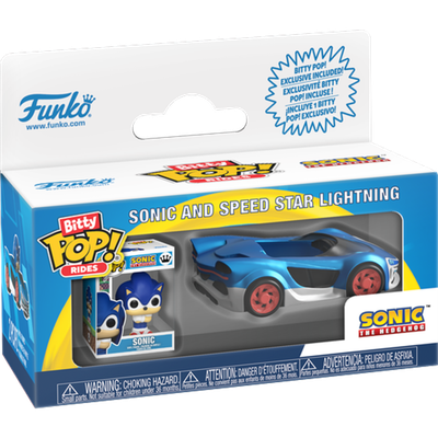 Pre-Order: Sonic the Hedgehog - Sonic and Speed Star Lightning Bitty Pop! Rides Vinyl Figure
