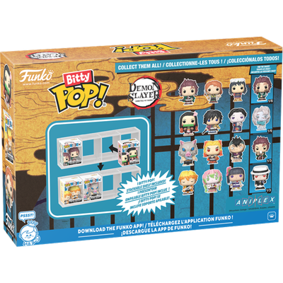 Demon Slayer - Inosuke Hashibira, Kyojuro Rengoku, Genya Shinazugawa &amp; Mystery Bitty Pop! Vinyl Figure 4-Pack