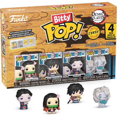 Demon Slayer - Nezuko Kamado, Giyu Tomioka, Tamayo &amp; Mystery Bitty Pop! Vinyl Figure 4-Pack