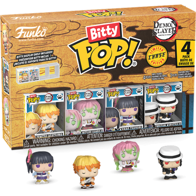 Demon Slayer - Zenitsu Agatsuma, Mitsuri Kanroji, Kanao Tsuyuri &amp; Mystery Bitty Pop! Vinyl Figure 4-Pack