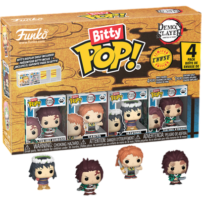 Demon Slayer - Tanjiro Kamado, Sabito, Makomo &amp; Mystery Bitty Pop! Vinyl Figure 4-Pack