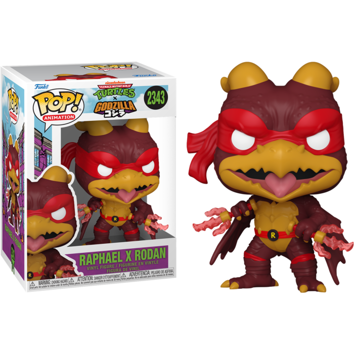Pre-Order: Godzilla x Teenage Mutant Ninja Turtles - Raphael x Rodan Pop! Vinyl Figure