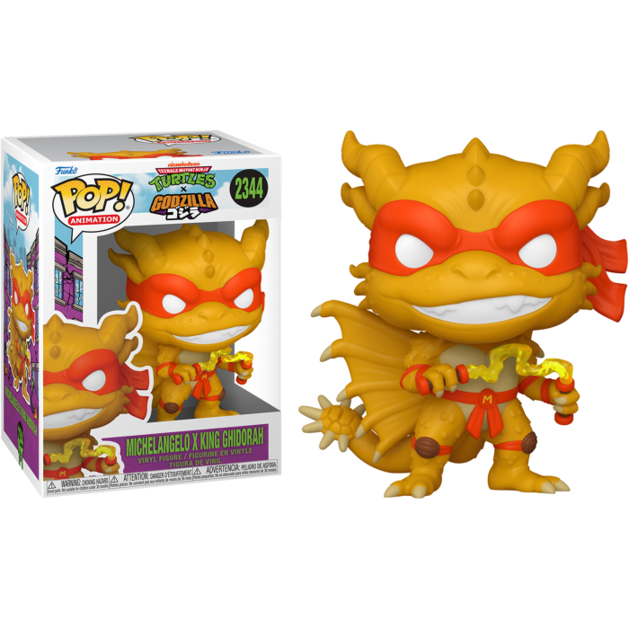 Pre-Order: Godzilla x Teenage Mutant Ninja Turtles - Michelangelo x King Ghidorah Pop! Vinyl Figure