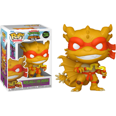 Pre-Order: Godzilla x Teenage Mutant Ninja Turtles - Michelangelo x King Ghidorah Pop! Vinyl Figure