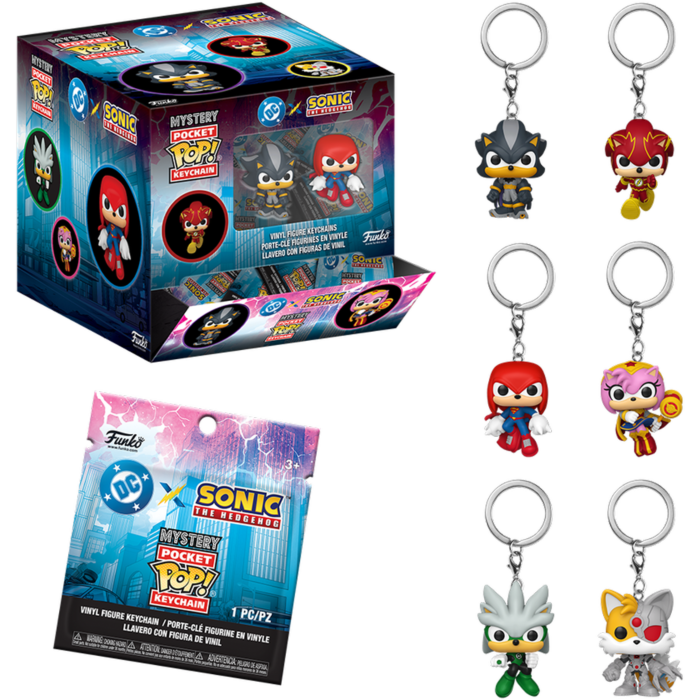 Justice League x Sonic the Hedgehog - Mystery Pocket Pop! Keychain (1 Single Bag)