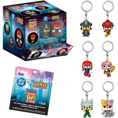 Justice League x Sonic the Hedgehog - Mystery Pocket Pop! Keychain (1 Single Bag)