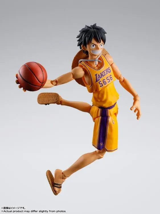 Pre-Order: One Piece x NBA S.H.Figuarts Monkey D. Luffy (Los Angeles Lakers) Exclusive Action Figure