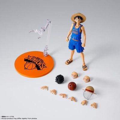 Pre-Order: One Piece x NBA S.H.Figuarts Monkey D. Luffy (New York Knicks) Exclusive Action Figure
