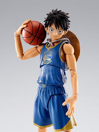 Pre-Order: One Piece x NBA S.H.Figuarts Monkey D. Luffy (Golden State Warriors) Exclusive Action Figure