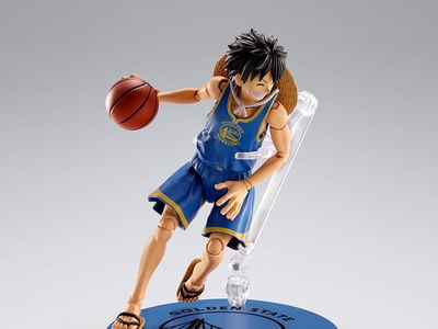 Pre-Order: One Piece x NBA S.H.Figuarts Monkey D. Luffy (Golden State Warriors) Exclusive Action Figure