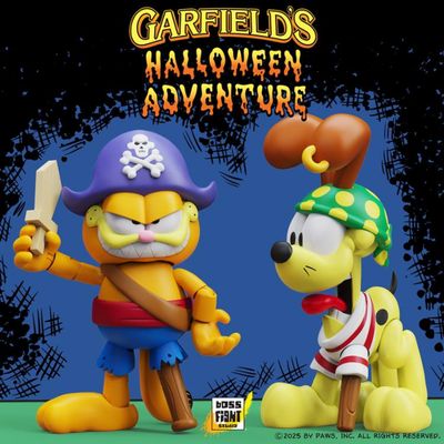 Pre-Order: Garfield's Halloween Adventure - Pirate Garfield &amp; Pirate Odie 4" Action Figure 2-Pack