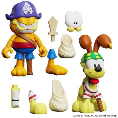 Pre-Order: Garfield's Halloween Adventure - Pirate Garfield &amp; Pirate Odie 4" Action Figure 2-Pack