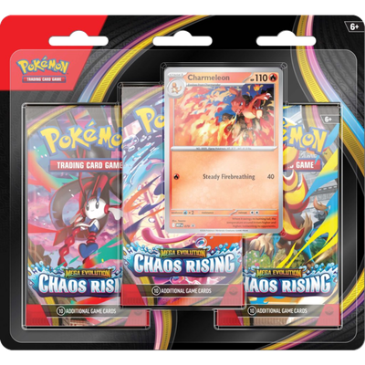 Pre-Order: Pokemon - Mega Evolution 4 Chaos Rising Three Booster Blister Pack