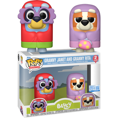 Pre-Order: Bluey - Granny Janet (Bluey) &amp; Granny Rita (Bingo) Pop! Vinyl Figure 2-Pack