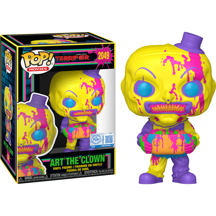 Pre-Order: Terrifier - Art the Clown with Head Blacklight Pop! Vinyl Figure