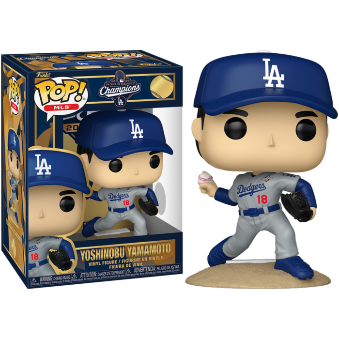 Pre-Order: MLB Baseball: Los Angeles Dodgers - Yoshinobu Yamamoto (2025 World Series MVP) Pop! Vinyl Figure
