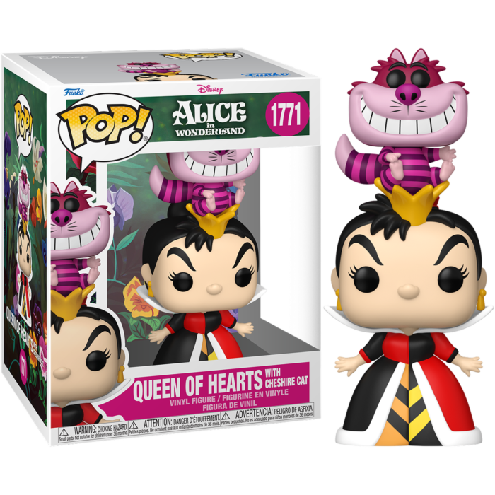 Pre-Order: Alice in Wonderland (1951) - Queen of Hearts with Cheshire Cat Pop! Premium Vinyl Figure