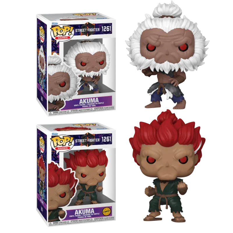 Pre-Order: Street Fighter 6 - Akuma Chase Pop! Vinyl Figure Bundle of 2 - Mighty Toys Australia