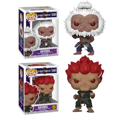 Pre-Order: Street Fighter 6 - Akuma Chase Pop! Vinyl Figure Bundle of 2 - Mighty Toys Australia