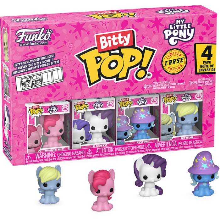 My Little Pony - Pinky Pie, Rarity, Trixie &amp; Derpy Bitty Pop! Vinyl Figure 4-Pack