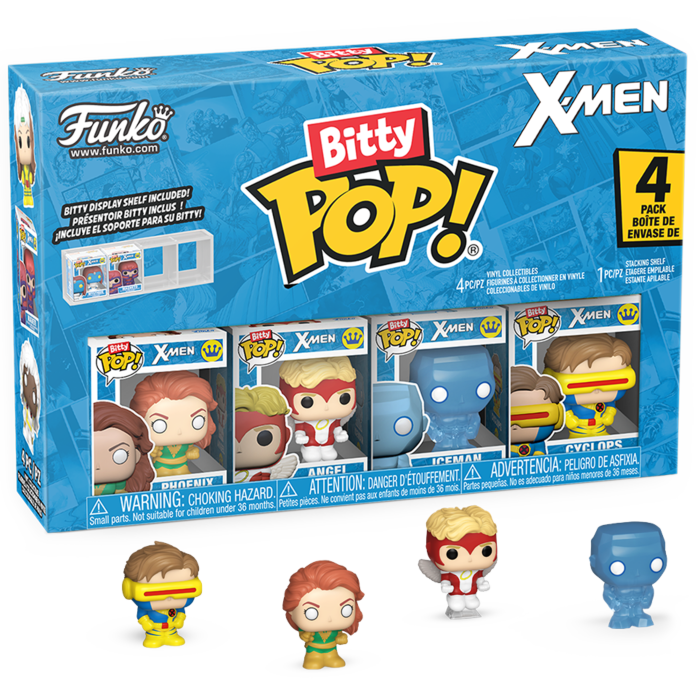 X-Men - Phoenix, Angel, Iceman &amp; Cyclops Bitty Pop! Vinyl Figure 4-Pack