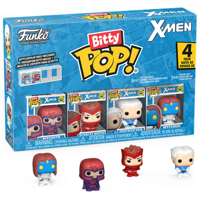 X-Men - Magneto, Scarlet Witch, Quicksilver &amp; Mystique Bitty Pop! Vinyl Figure 4-Pack