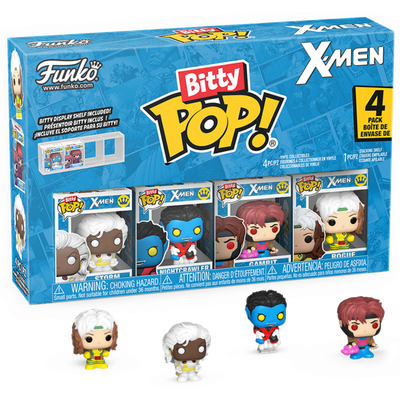 X-Men - Rogue, Nightcrawler, Gambit &amp; Storm Bitty Pop! Vinyl Figure 4-Pack