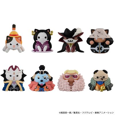 Pre-Order: One Piece Mega Cat Project Nyan Piece Nyan! Luffy &amp; the Seven Warlords of the Sea Ver. Box of 8 Figures