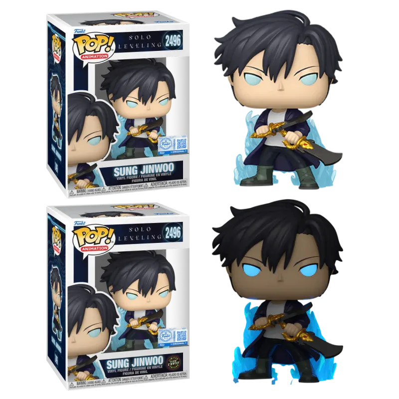 Solo Leveling - Sung Jinwoo (Blue Aura) Chase Pop! Vinyl Figure Bundle of 6 (Set of 6 Pops)