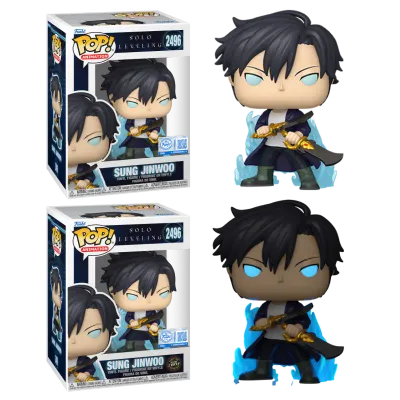 Pre-Order: Solo Leveling - Sung Jinwoo (Blue Aura) Chase Pop! Vinyl Figure Bundle of 6 (Set of 6 Pops)