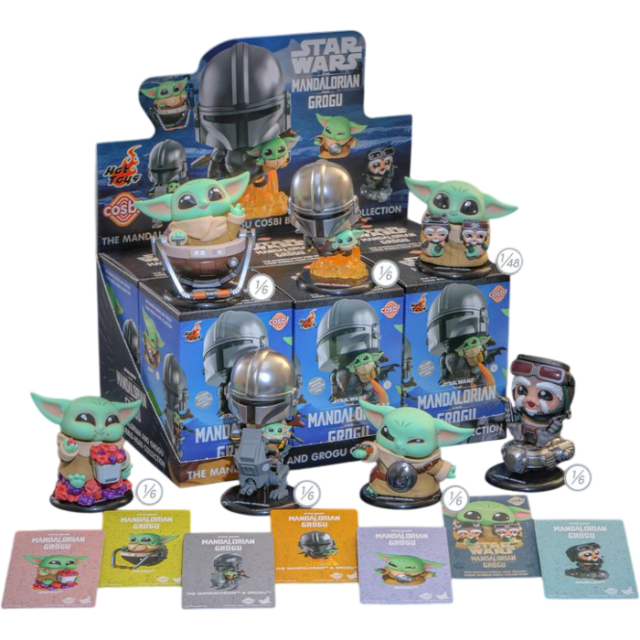 Star Wars: The Mandalorian &amp; Grogu (2026) - Cosbi Collection Blind Box Hot Toys Figure (1 Single Box) - Mighty Toys Australia
