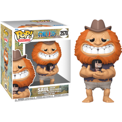 Pre-Order: One Piece - Saul with Nico Robin Super Sized 6" Pop! Vinyl Figure