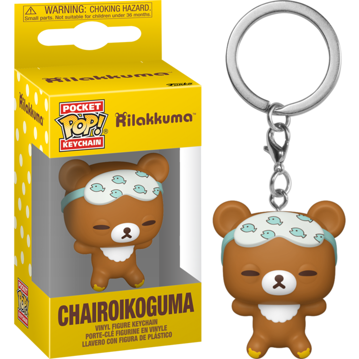Rilakkuma - Chairoikoguma (Sleepy) Pocket Pop! Keychain