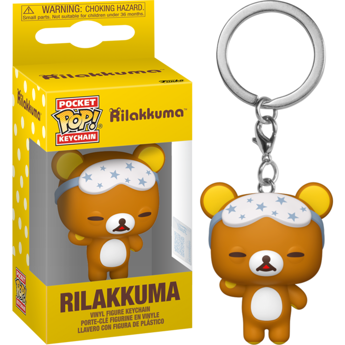Rilakkuma - Chairoikoguma (Sleepy) Pocket Pop! Keychain