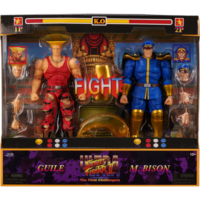 Pre-Order: Ultra Street Fighter II: The Final Challengers - Guile vs. M. Bison 1/12th Scale Action Figure 2-Pack - Mighty…
