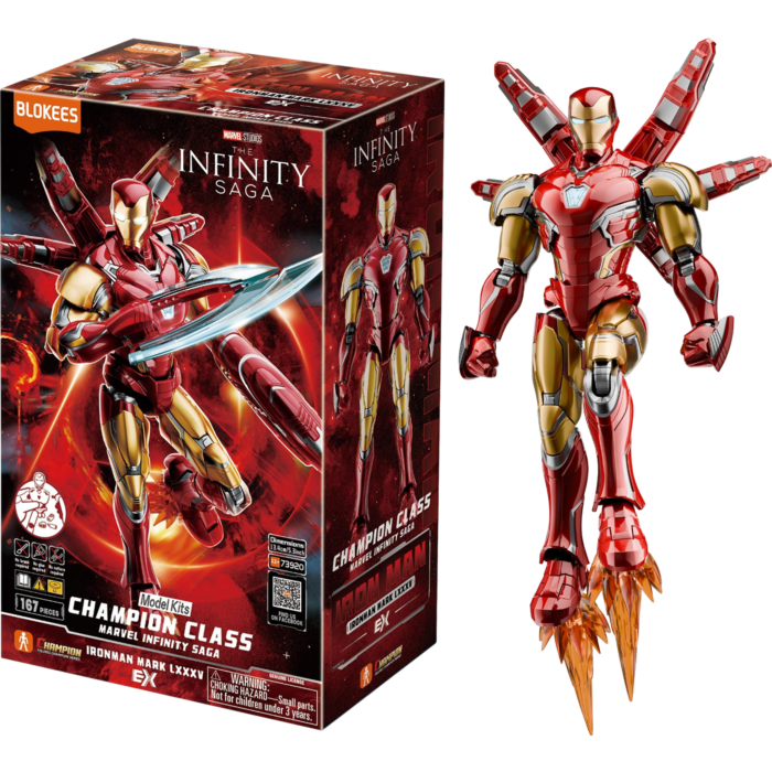 Blokees Marvel: The Infinity Saga - Iron Man Mark LXXXV Champion Class Articulated Model Kit - Mighty Toys Australia