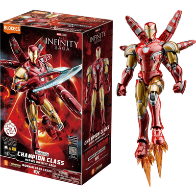 Blokees Marvel: The Infinity Saga - Iron Man Mark LXXXV Champion Class Articulated Model Kit - Mighty Toys Australia