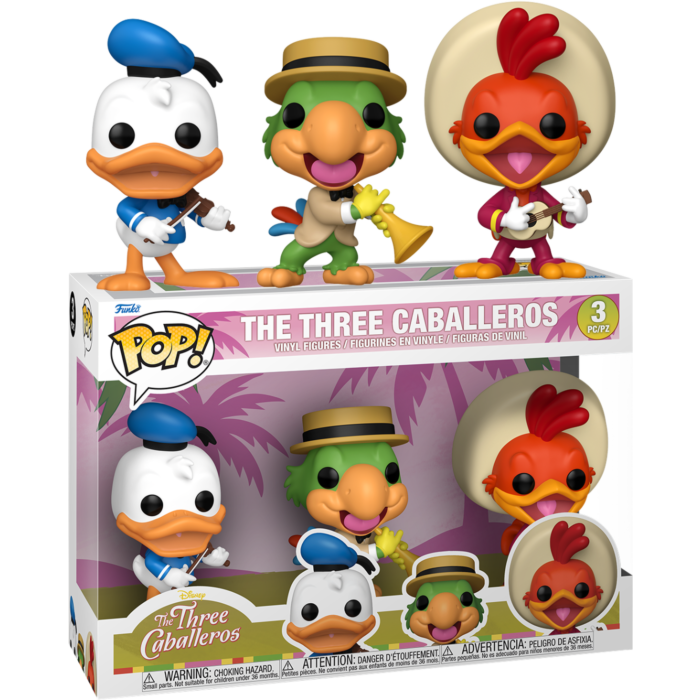 Pre-Order: The Three Caballeros - Donald Duck, Jose Carioca &amp; Panchito Pop! Vinyl Figure 3-Pack