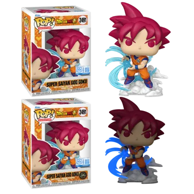 Pre-Order: Dragon Ball: Super - Super Saiyan God Goku (Kamehameha) Chase Pop! Vinyl Figure Bundle of 2