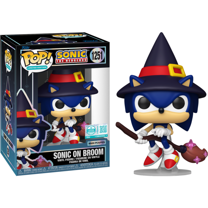 Sonic the Hedgehog -Sonic on Broom Pop! Vinyl Figure (Supreme Limited Edition) - Mighty Toys Australia